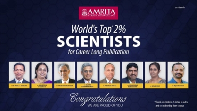 15 Amrita researchers listed in Stanford’s world top 2% scientists