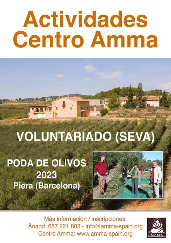 Voluntariado (Seva) en la finca del Centro Amma en Piera-Barcelona. 