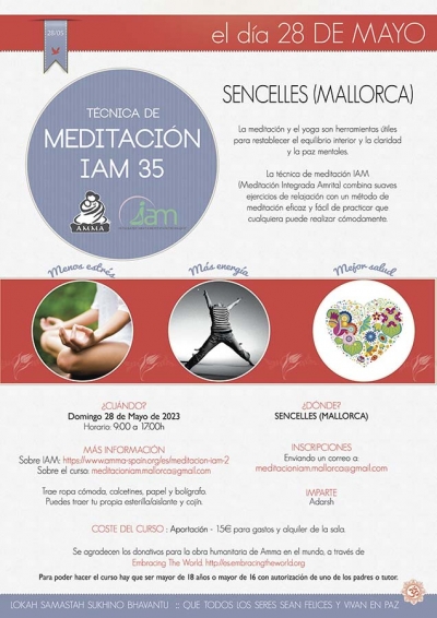 CURSO MEDITACIÓN IAM35 EN SENCELLES (MALLORCA)