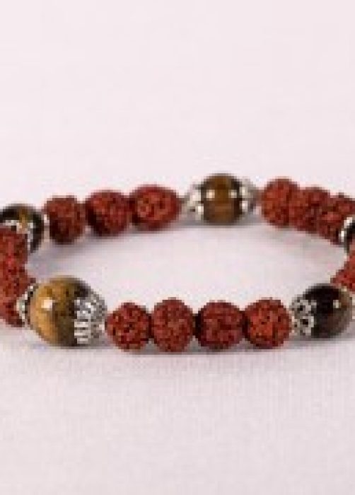 Tiger Eye Gem-Rudraksha Europe Wrist Mala-9105 - 1_0x180